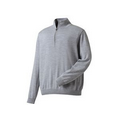 Men's FootJoy Heather Gray Merino Half Zip Sweater